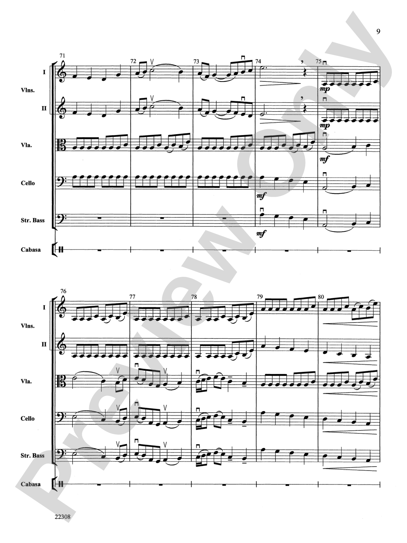 Peasant Dance: String Orchestra Conductor Score & Parts
