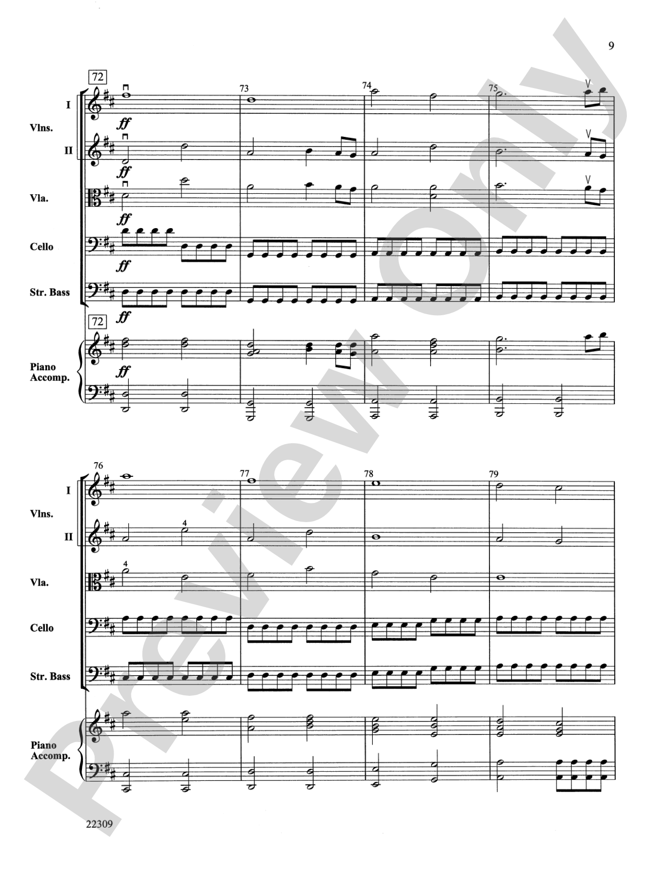 Fanfare and Celebration: String Orchestra Conductor Score & Parts