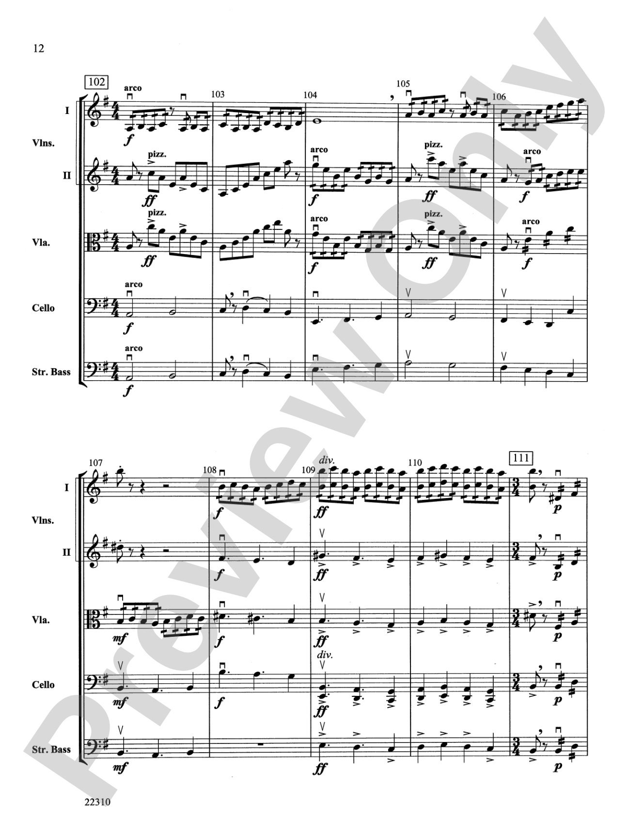 Incantations: String Orchestra Conductor Score & Parts
