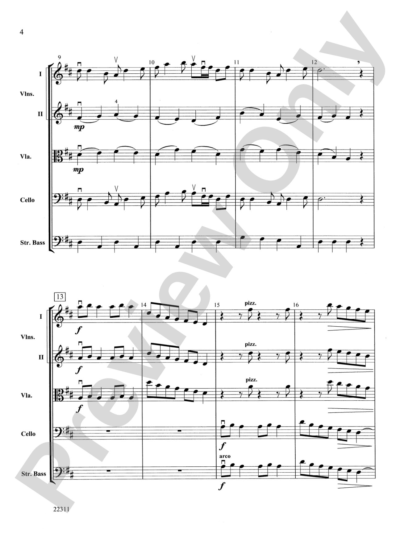 David and Michael: Score