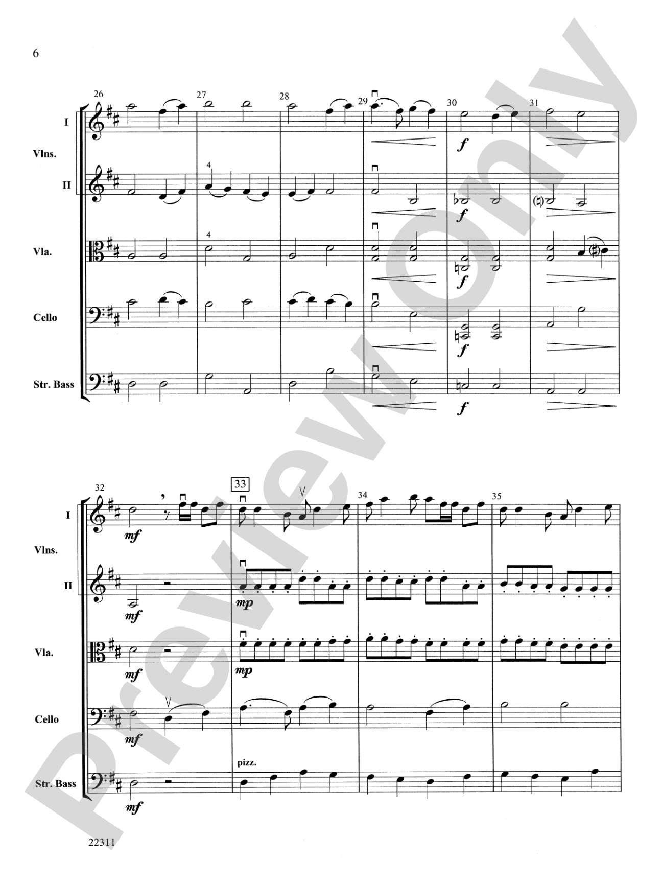 David and Michael: Score