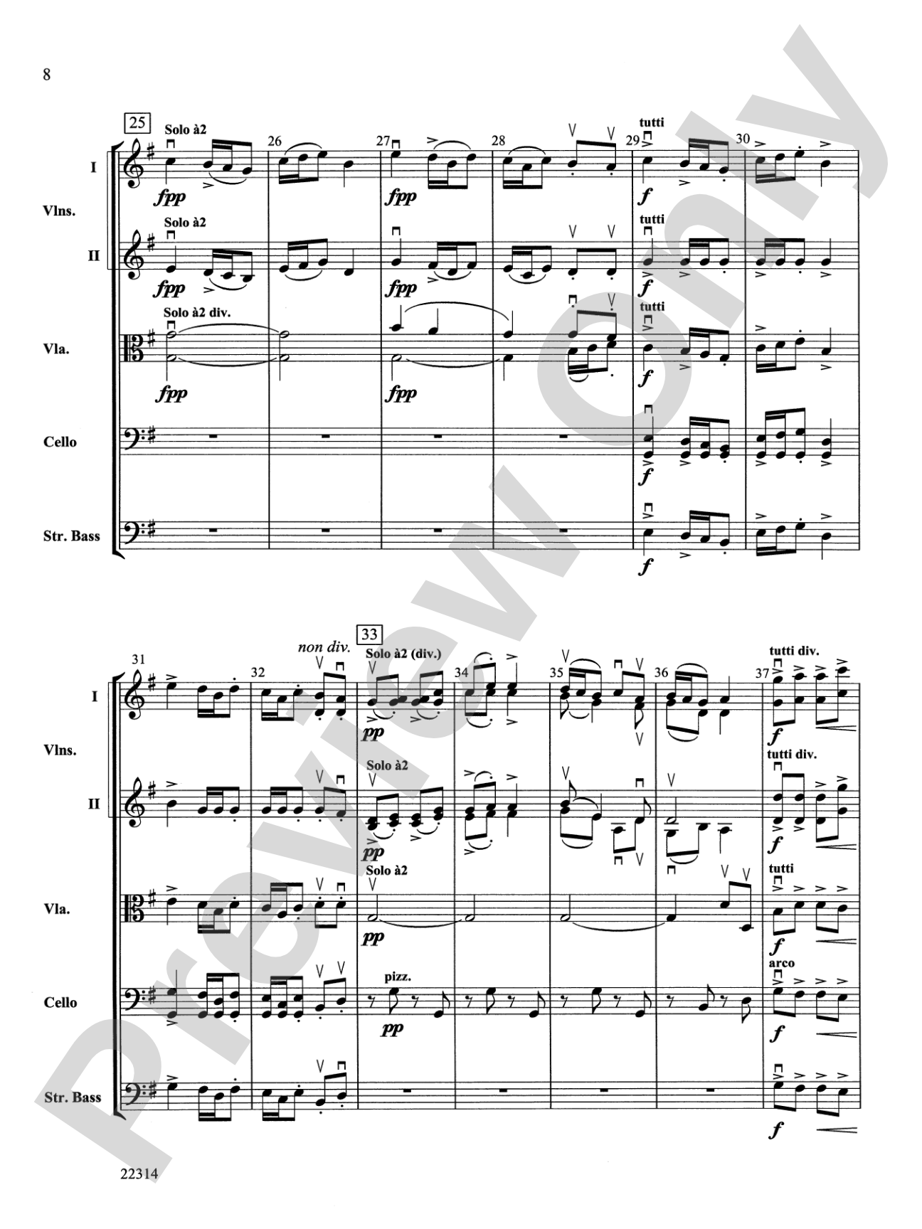 Sarabande and Gavotte: String Orchestra Conductor Score & Parts