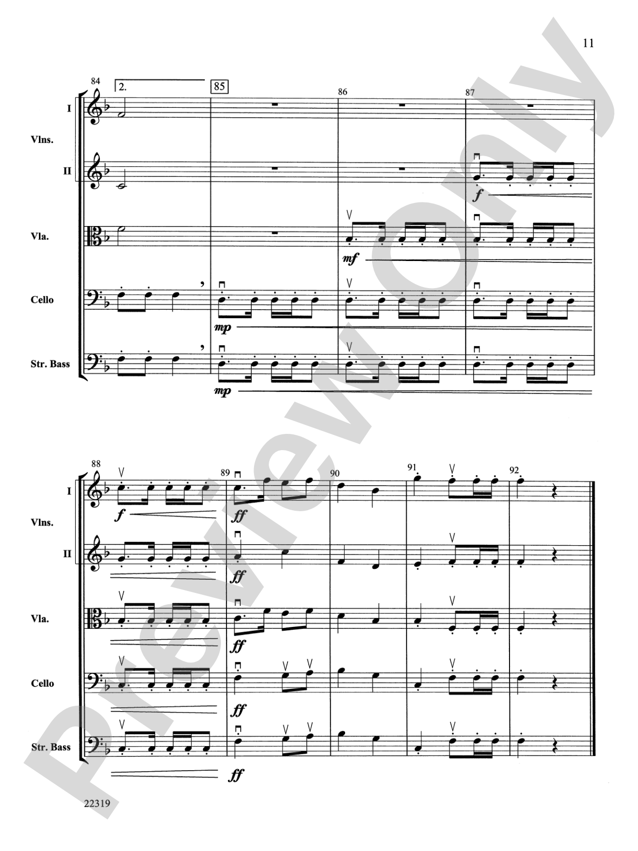 Evening Colors: String Orchestra Conductor Score & Parts