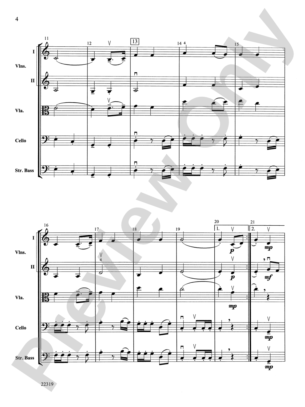 Evening Colors: String Orchestra Conductor Score & Parts
