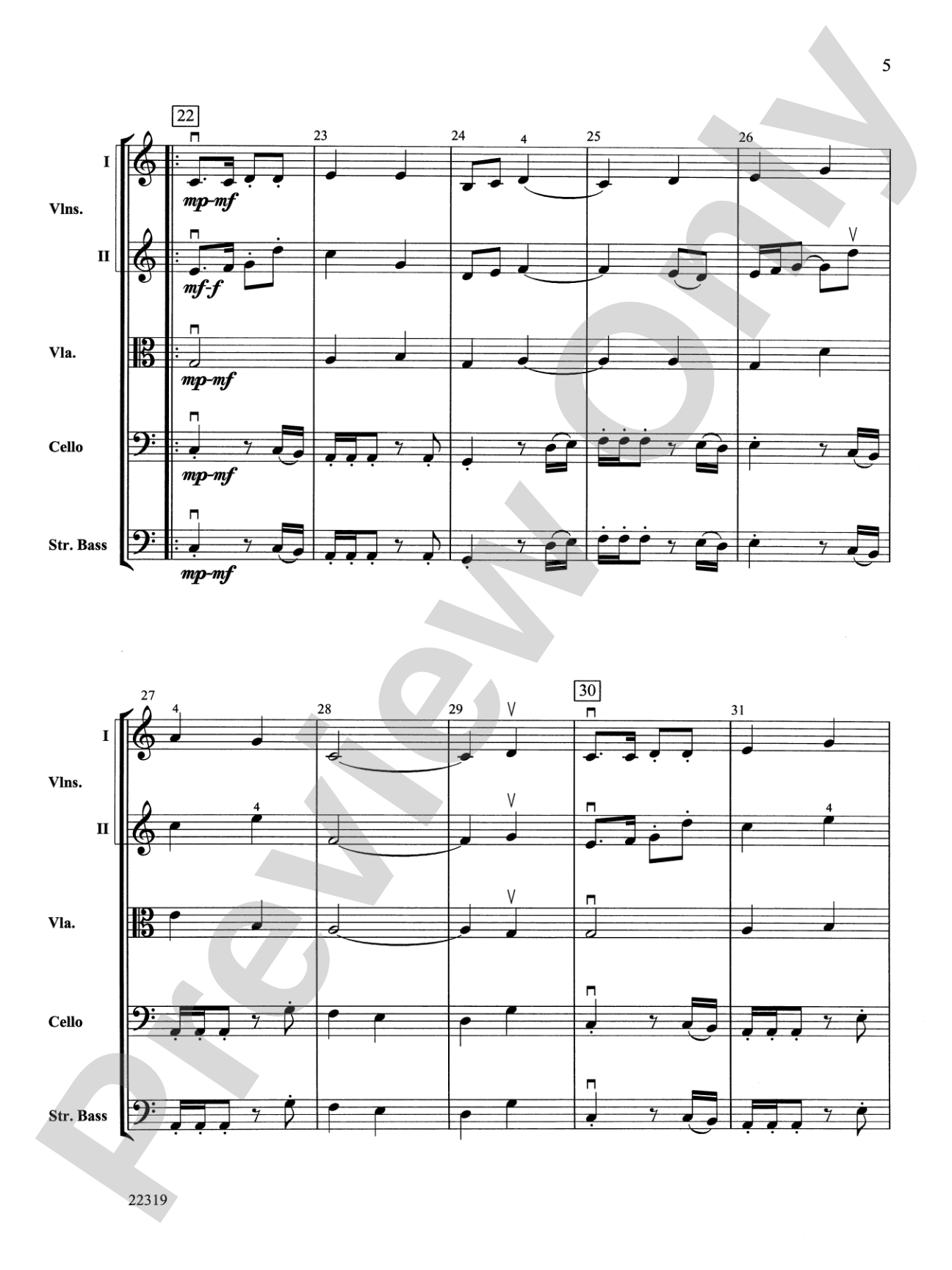 Evening Colors: String Orchestra Conductor Score & Parts