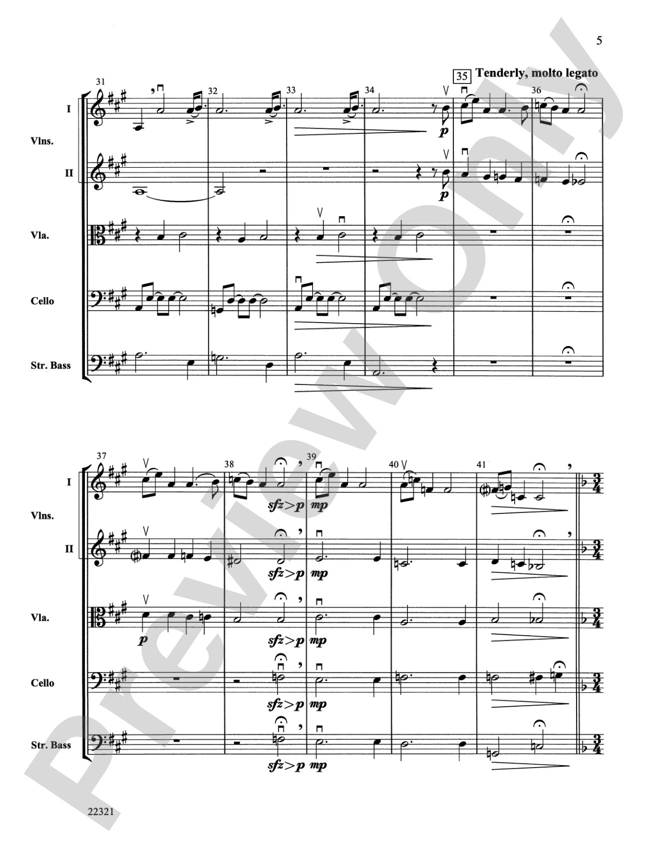 Variations on an English Pastoral Theme: String Orchestra Conductor Score & Parts