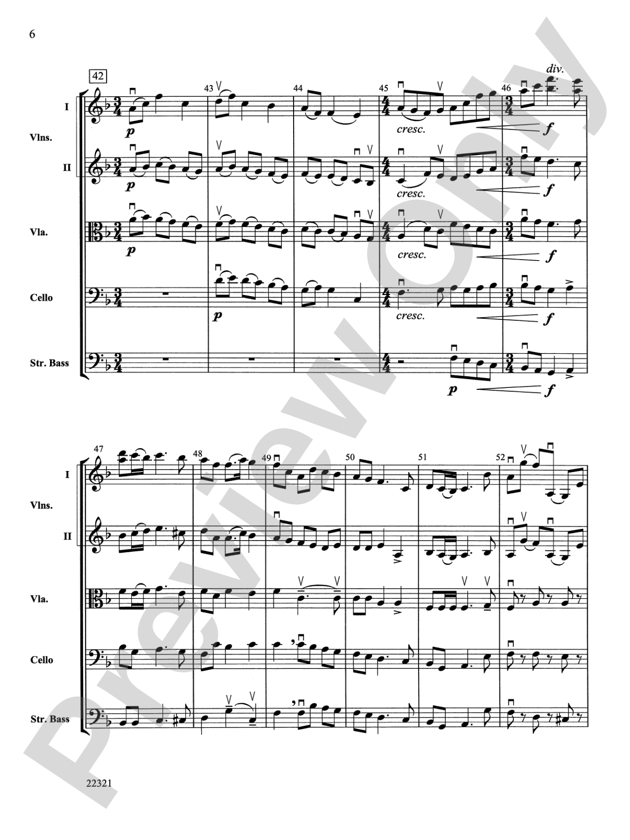 Variations on an English Pastoral Theme: String Orchestra Conductor Score & Parts