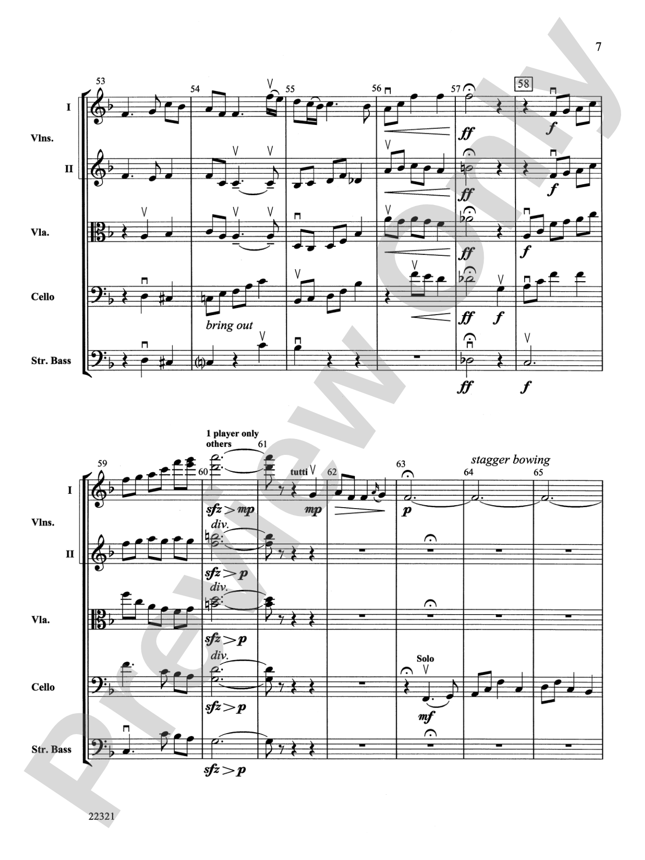 Variations on an English Pastoral Theme: String Orchestra Conductor Score & Parts
