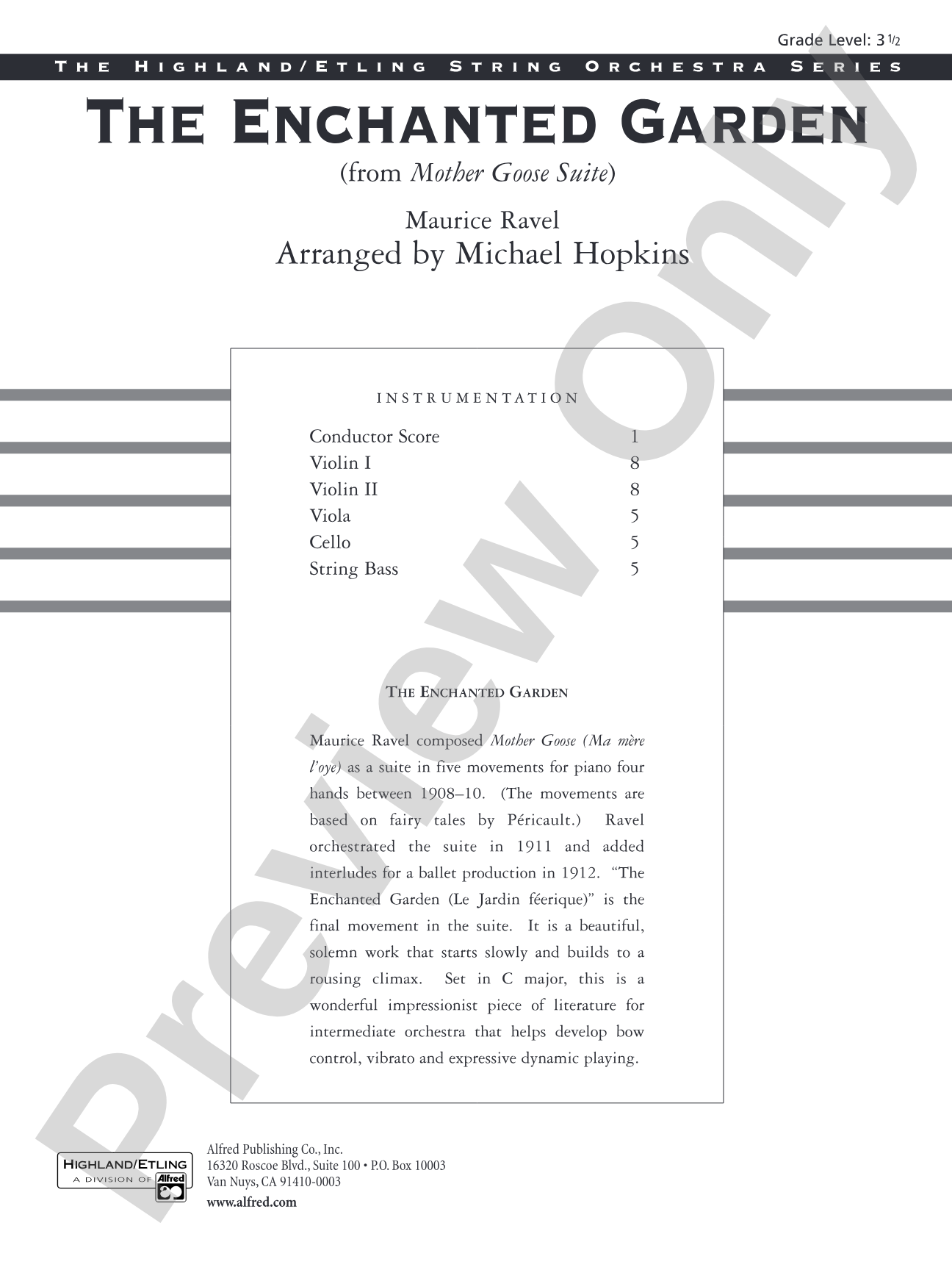 The Enchanted Garden: String Orchestra Conductor Score & Parts