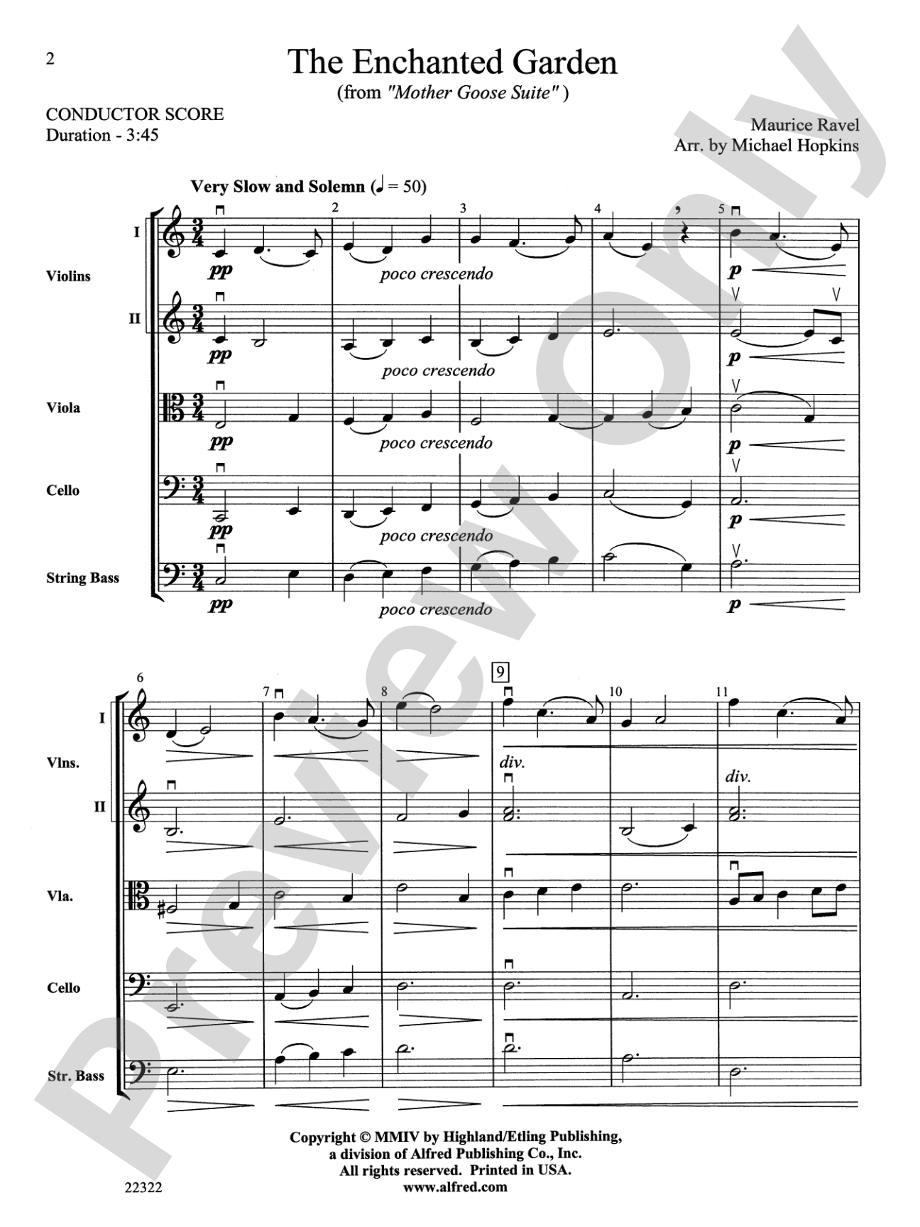 The Enchanted Garden: String Orchestra Conductor Score & Parts