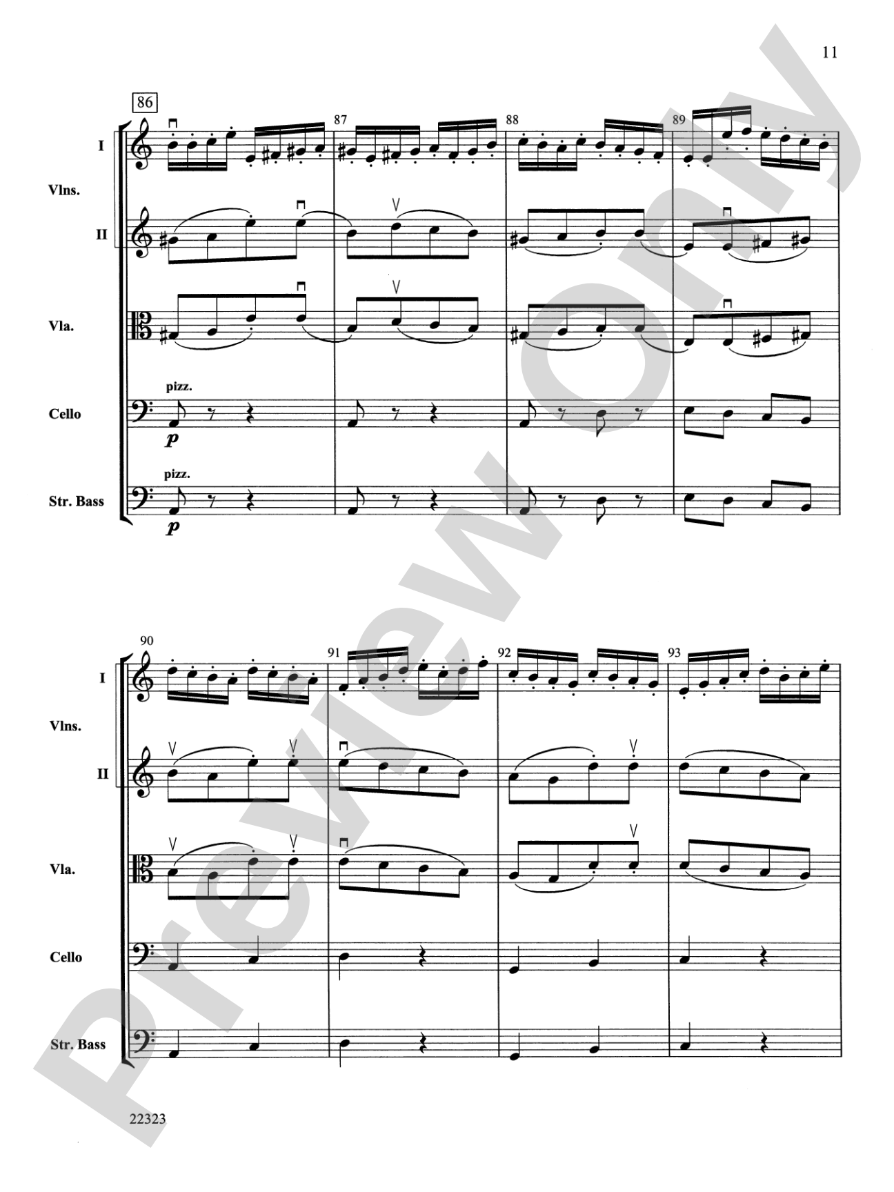 Andantino (from Symphony No. 4): String Orchestra Conductor Score & Parts