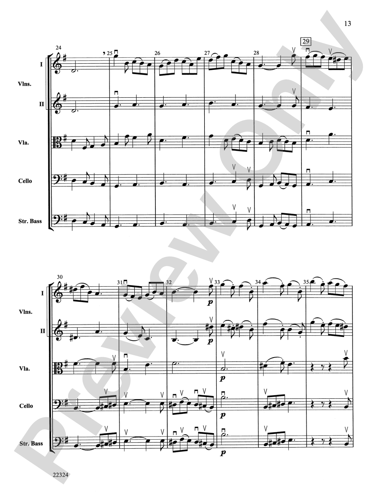 Symphony No. 1: String Orchestra Conductor Score & Parts