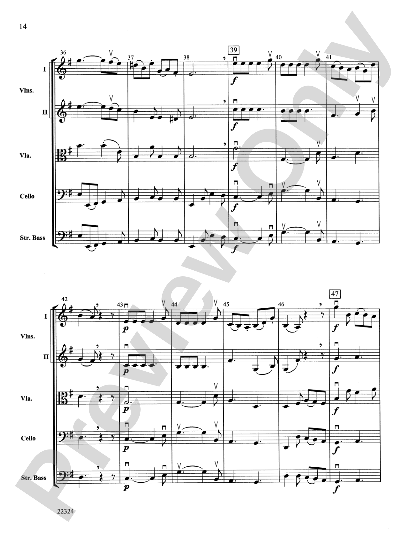 Symphony No. 1: String Orchestra Conductor Score & Parts