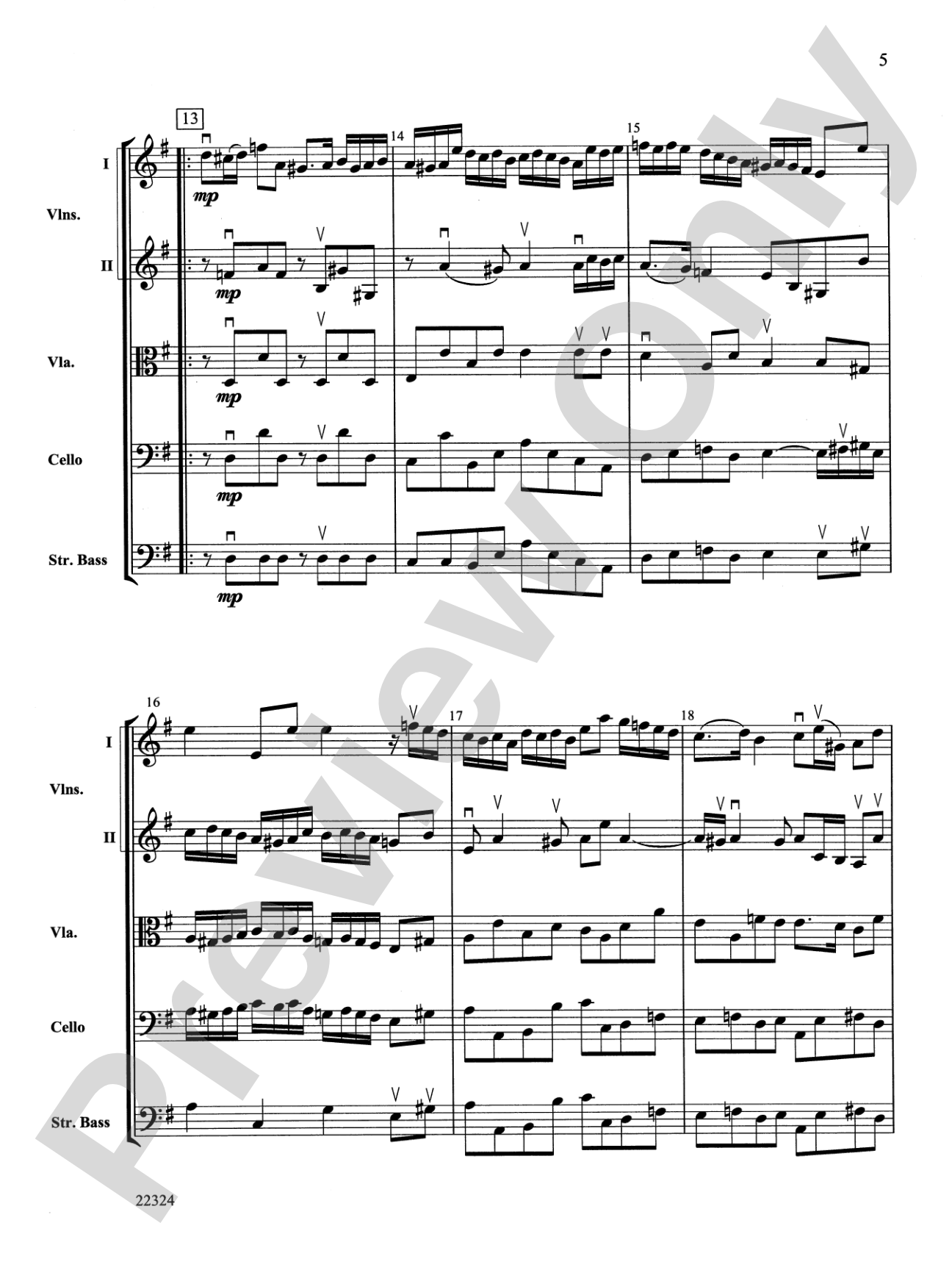 Symphony No. 1: String Orchestra Conductor Score & Parts