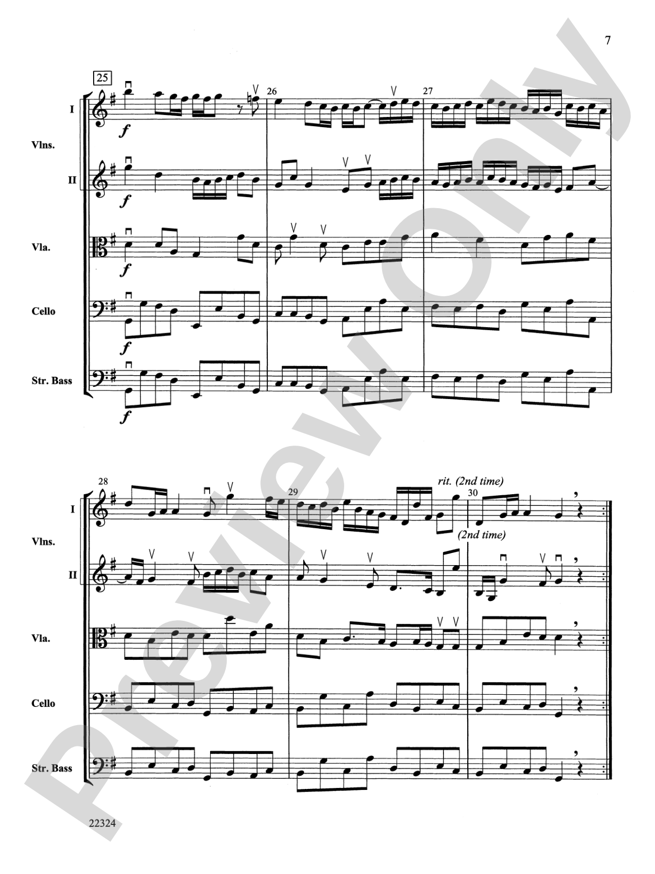 Symphony No. 1: String Orchestra Conductor Score & Parts