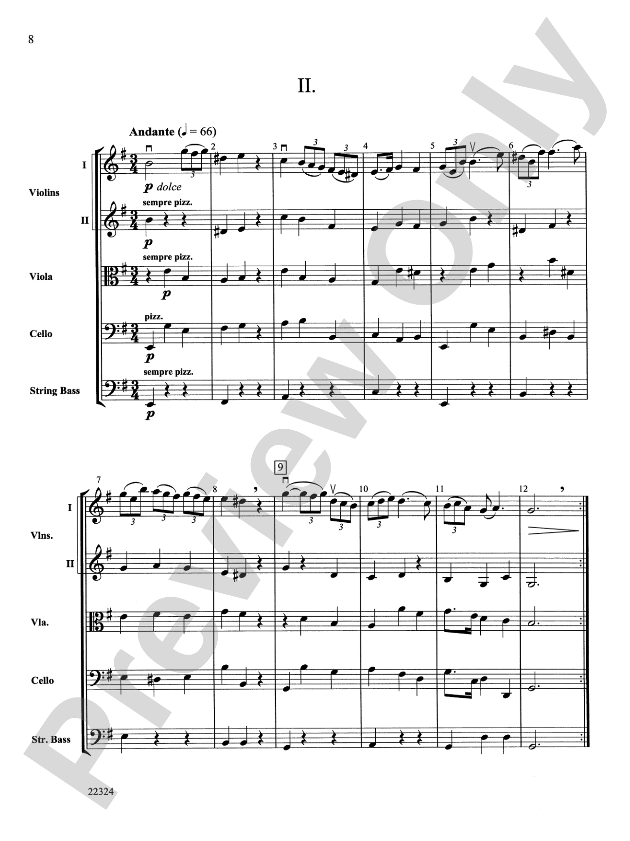 Symphony No. 1: String Orchestra Conductor Score & Parts