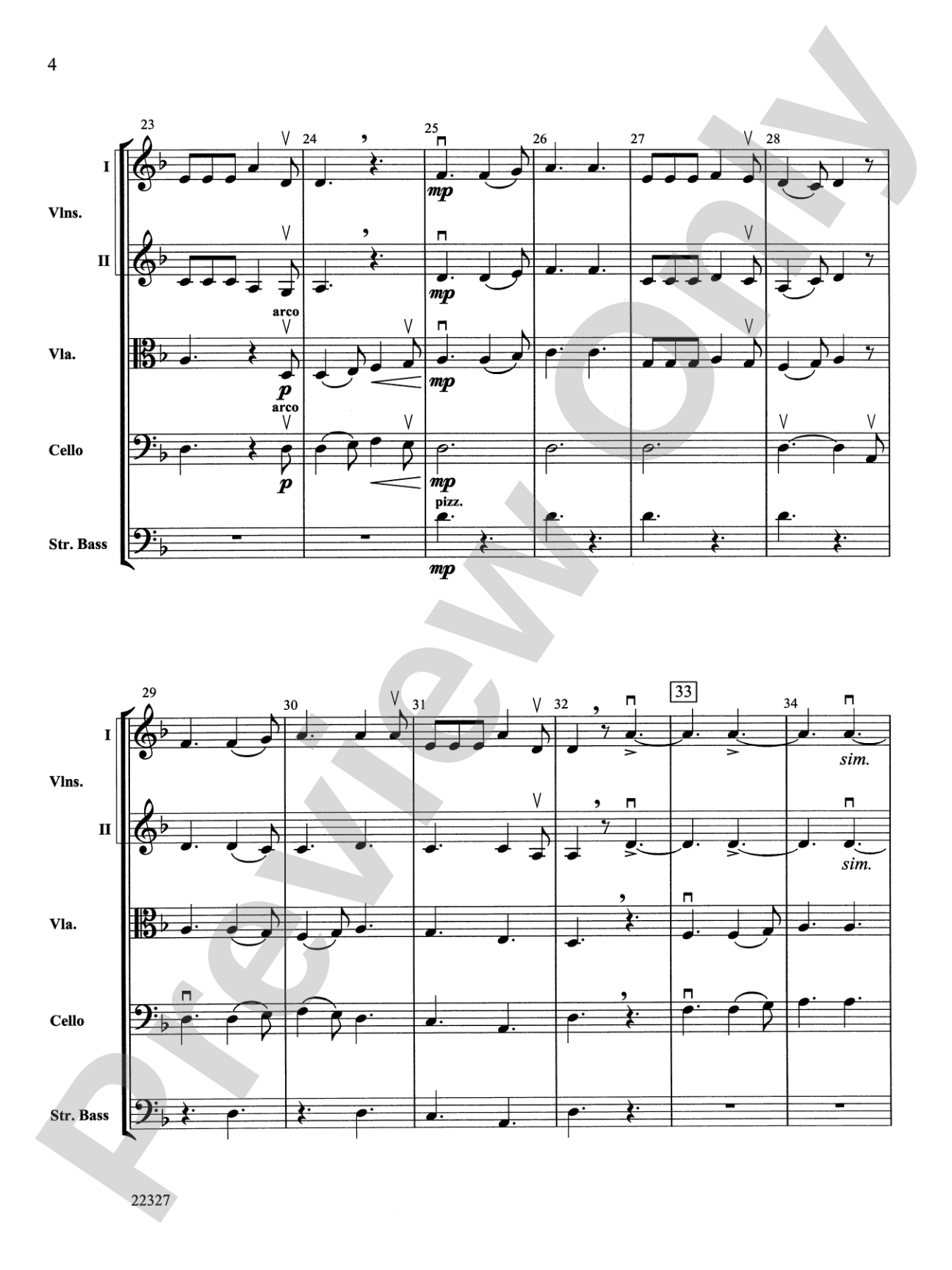 Shaker Dance and Lament: String Orchestra Conductor Score & Parts