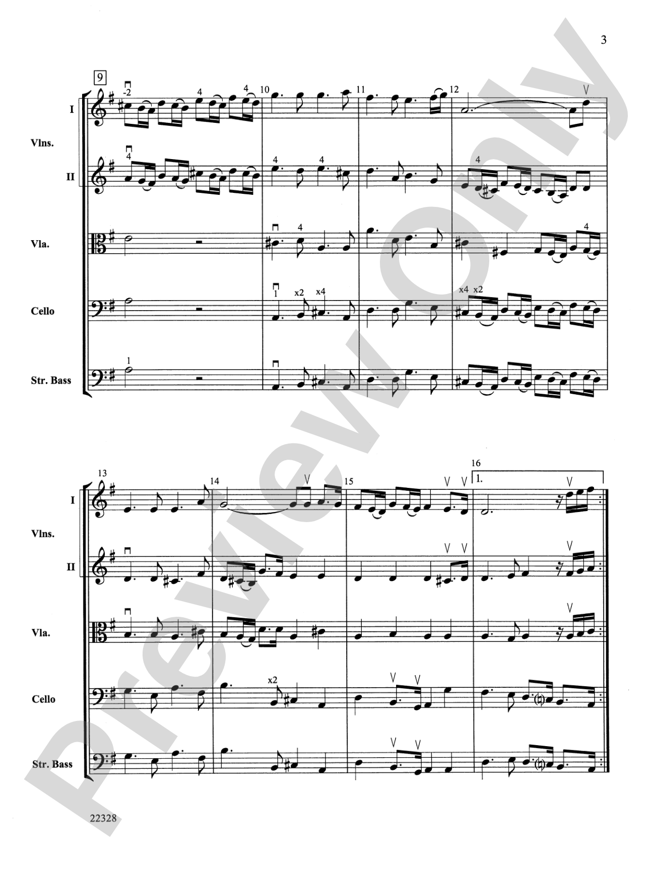 Overture from Alcina: String Orchestra Conductor Score & Parts