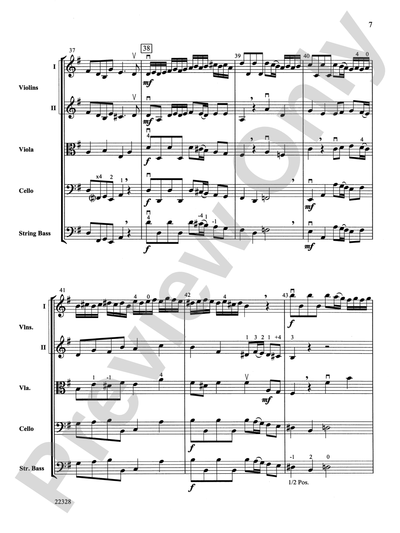 Overture from Alcina: String Orchestra Conductor Score & Parts
