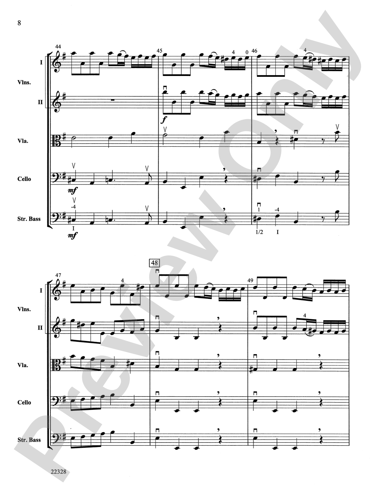 Overture from Alcina: String Orchestra Conductor Score & Parts