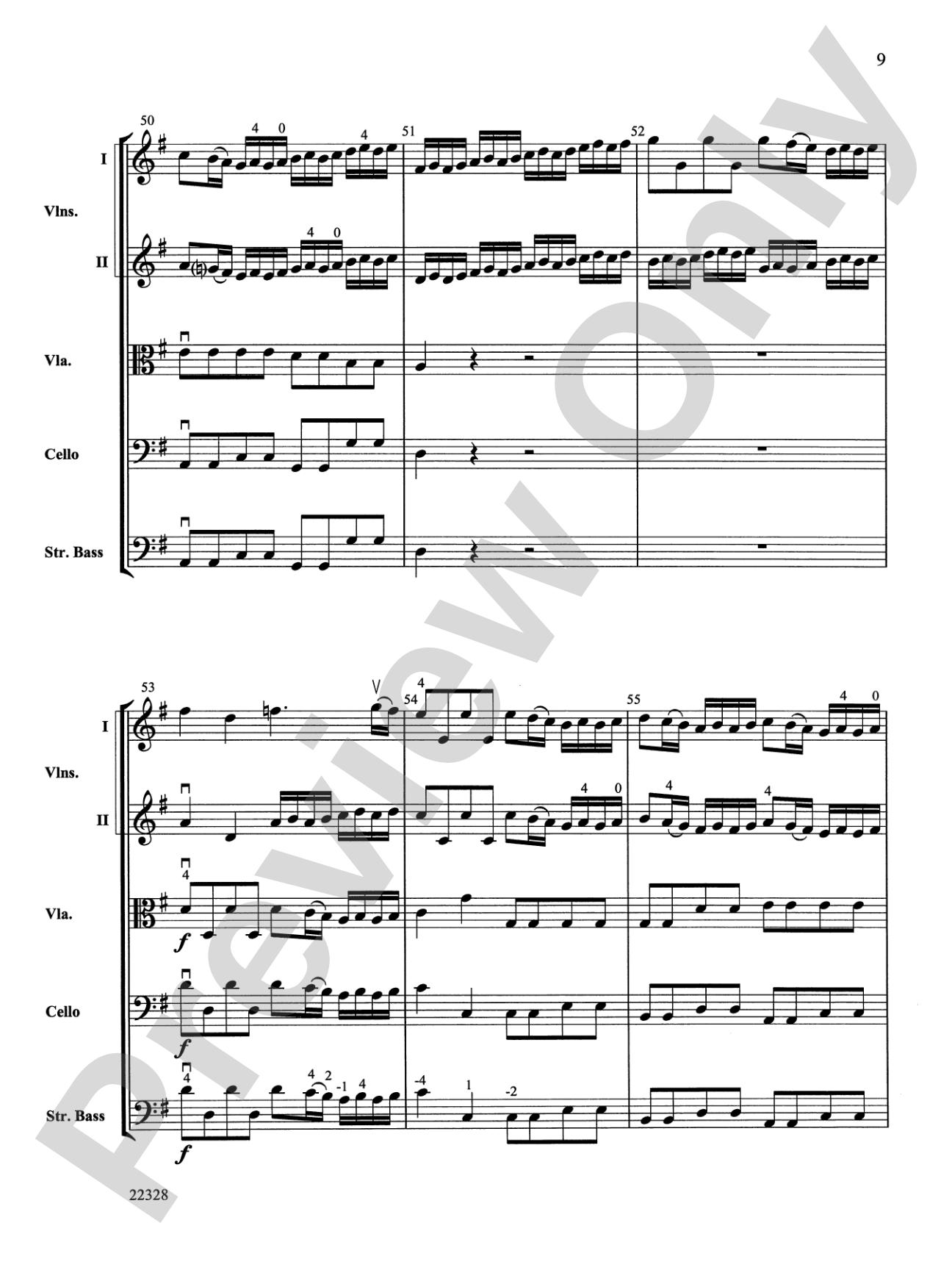 Overture from Alcina: String Orchestra Conductor Score & Parts