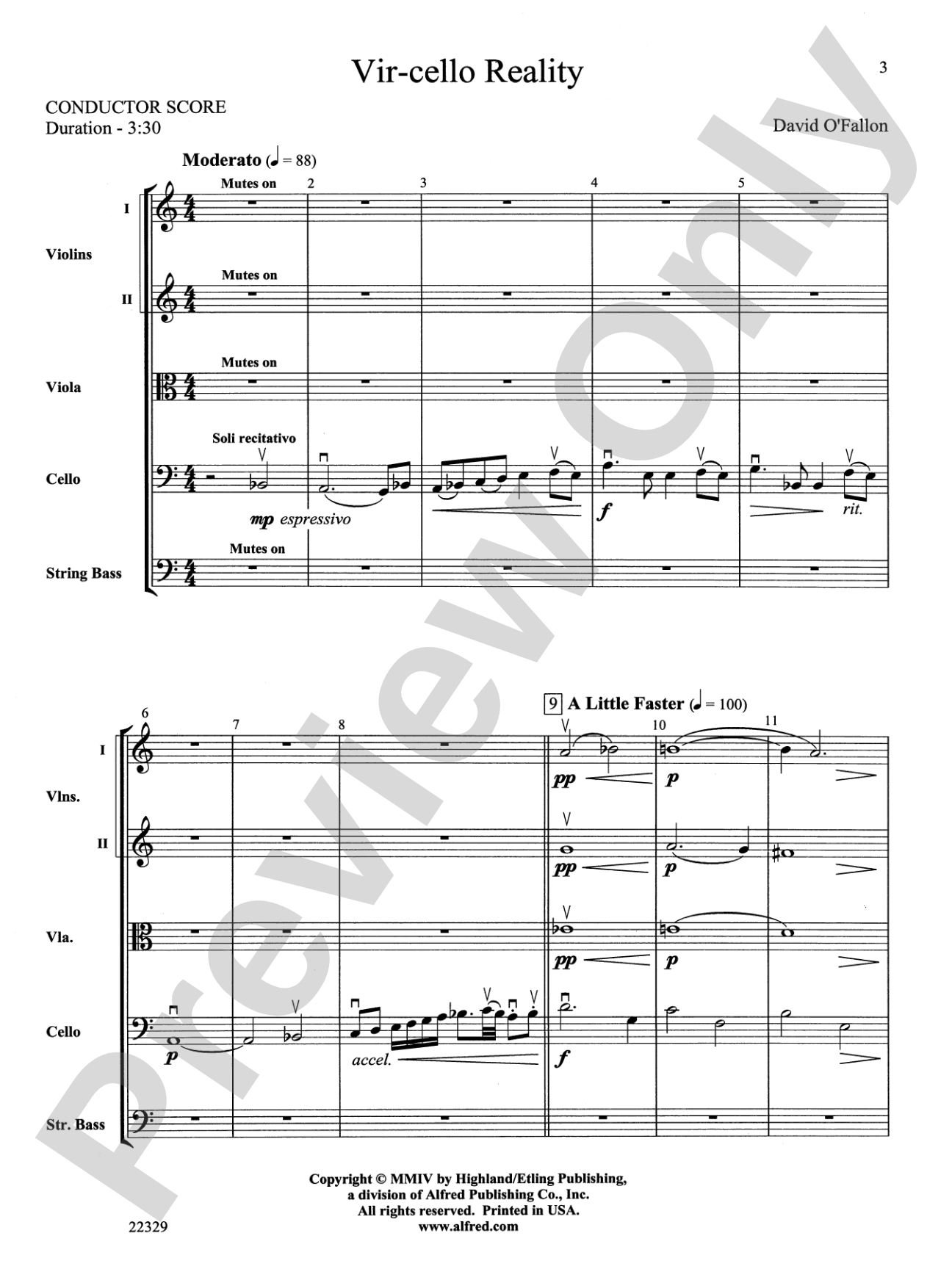 Vir-Cello Reality: String Orchestra Conductor Score & Parts