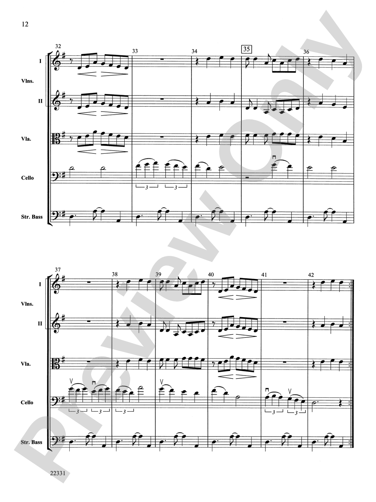 "B-Suite" for Strings: String Orchestra Conductor Score & Parts