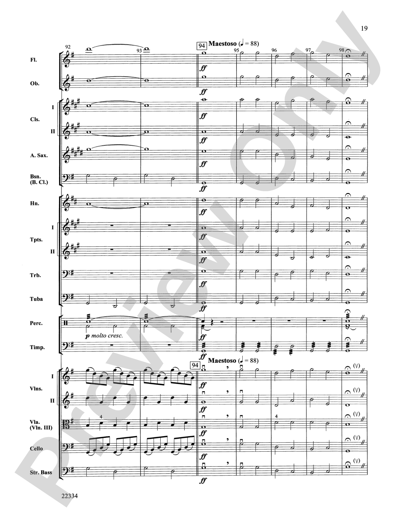 Symphony No. 5 "Reformation" (4th Movement): Full Orchestra Conductor Score & Parts