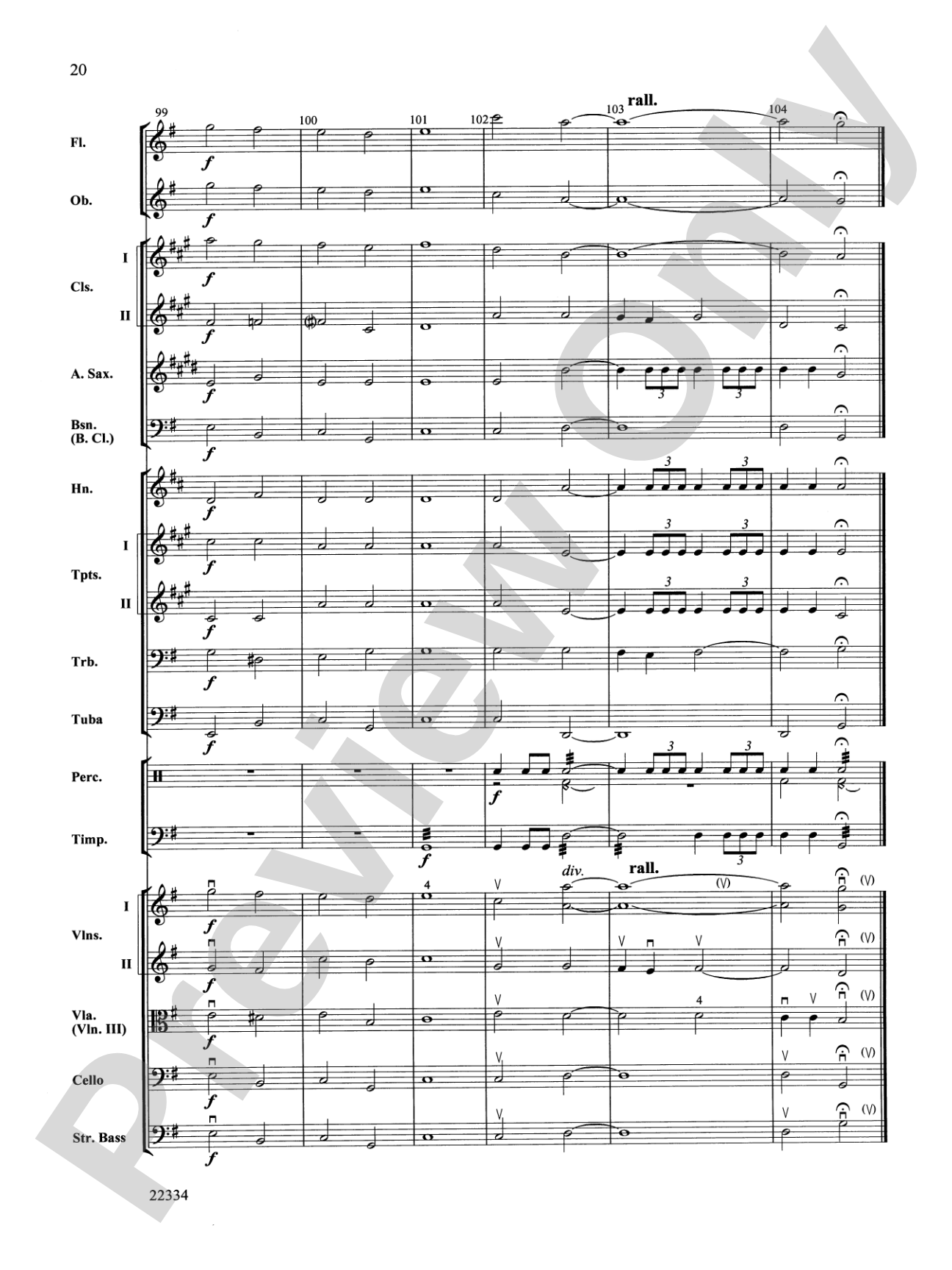 Symphony No. 5 "Reformation" (4th Movement): Full Orchestra Conductor Score & Parts