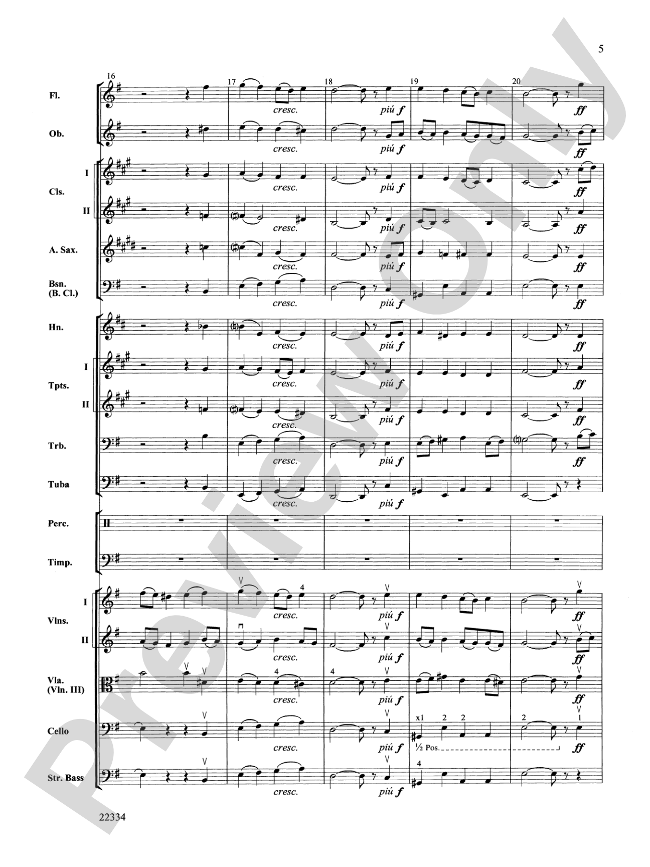 Symphony No. 5 "Reformation" (4th Movement): Full Orchestra Conductor Score & Parts