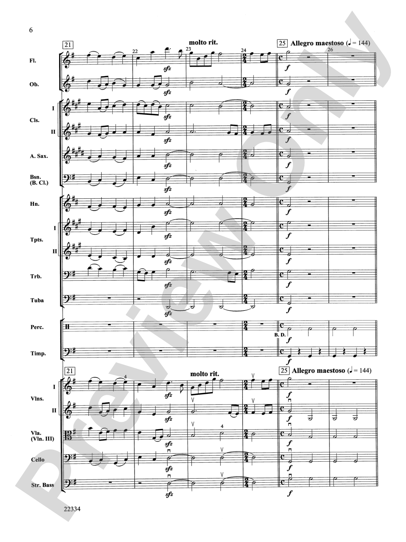 Symphony No. 5 "Reformation" (4th Movement): Full Orchestra Conductor Score & Parts