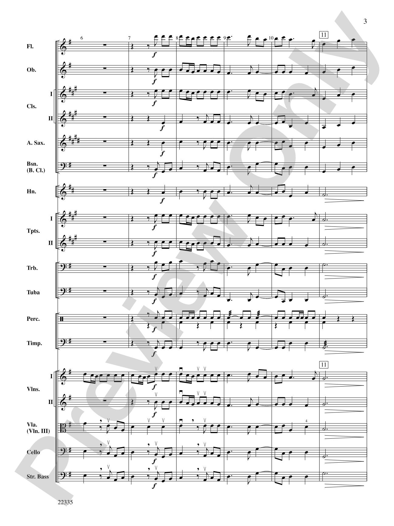 Hornpipe (from Water Music): Full Orchestra Conductor Score & Parts