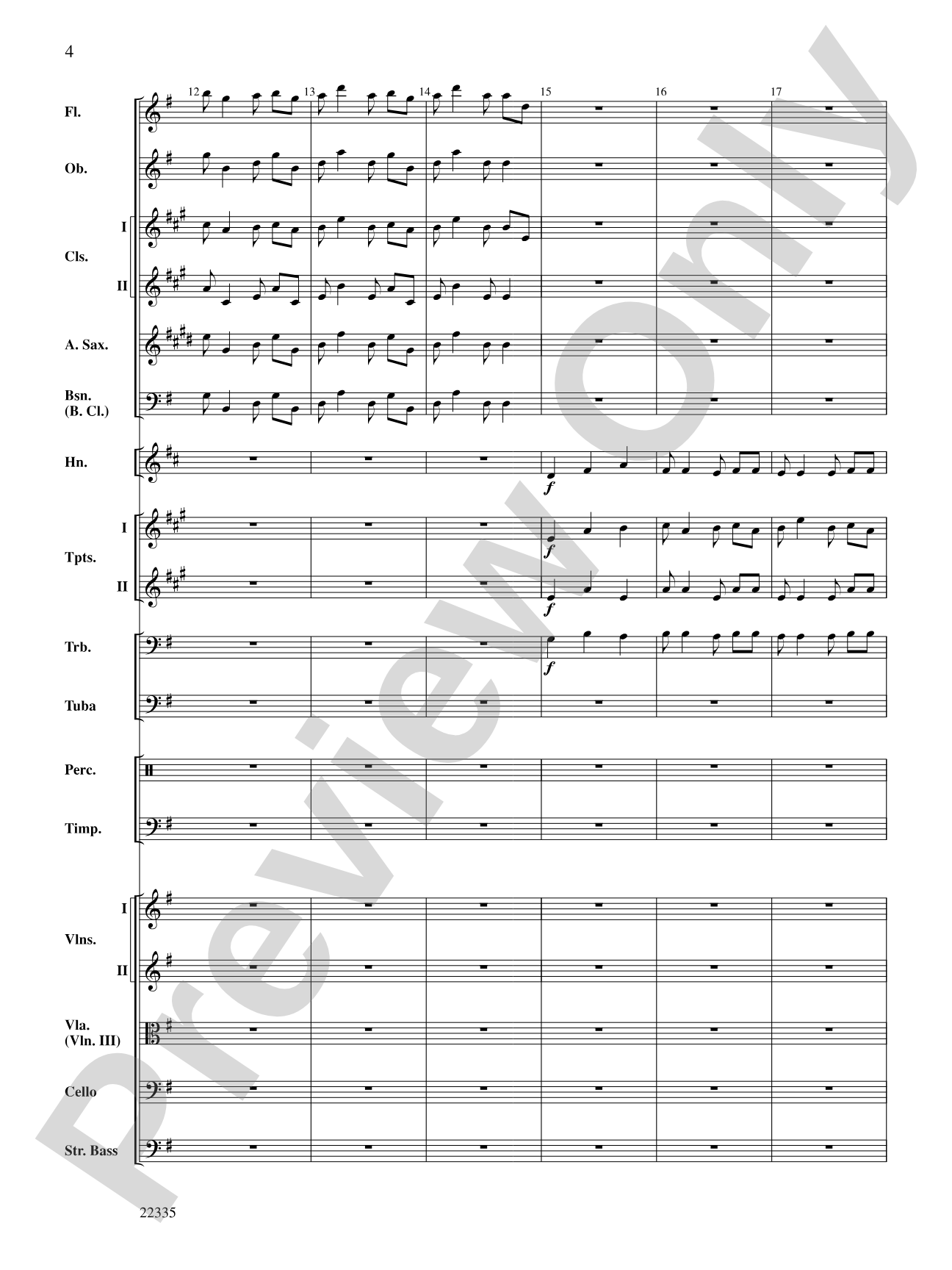 Hornpipe (from Water Music): Full Orchestra Conductor Score & Parts