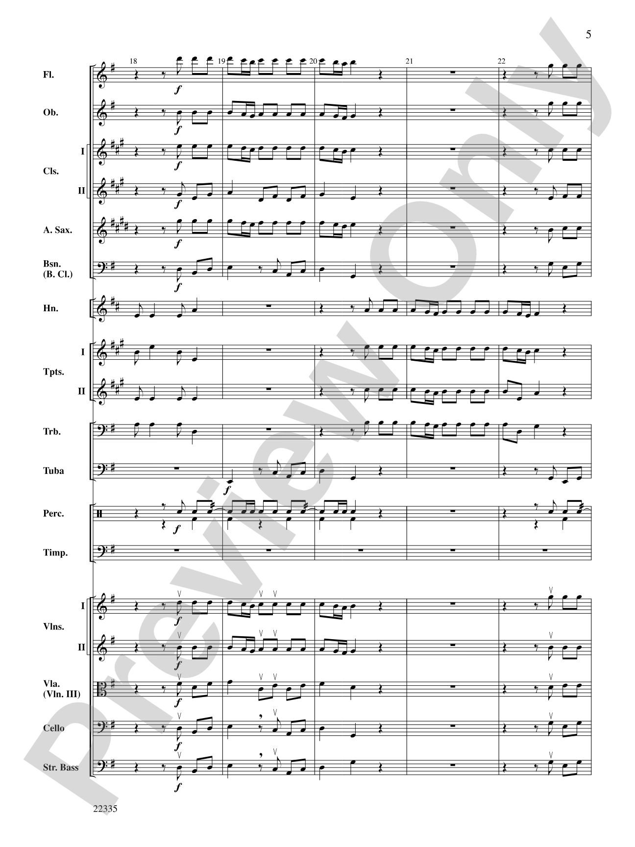 Hornpipe (from Water Music): Full Orchestra Conductor Score & Parts