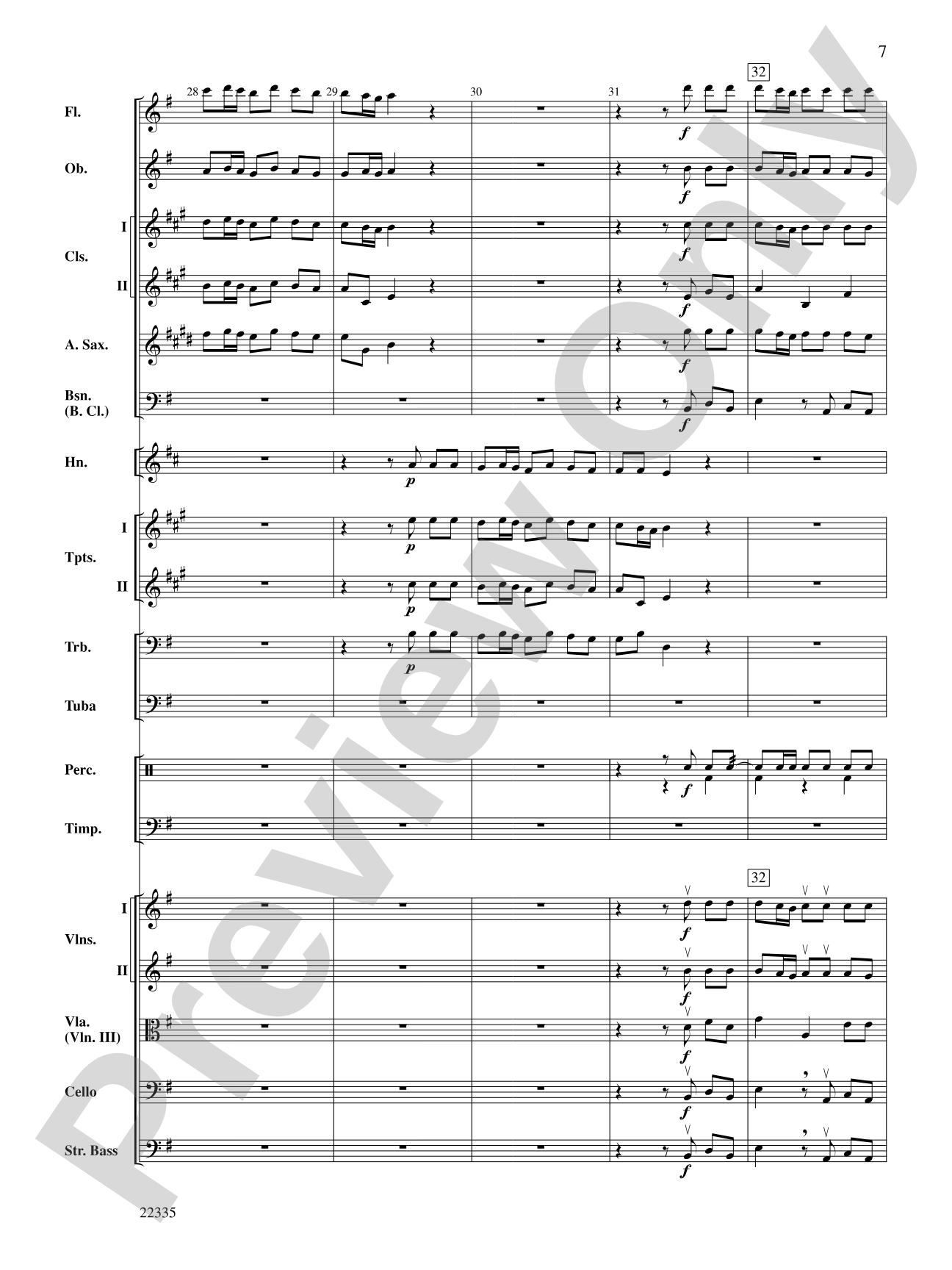 Hornpipe (from Water Music): Full Orchestra Conductor Score & Parts