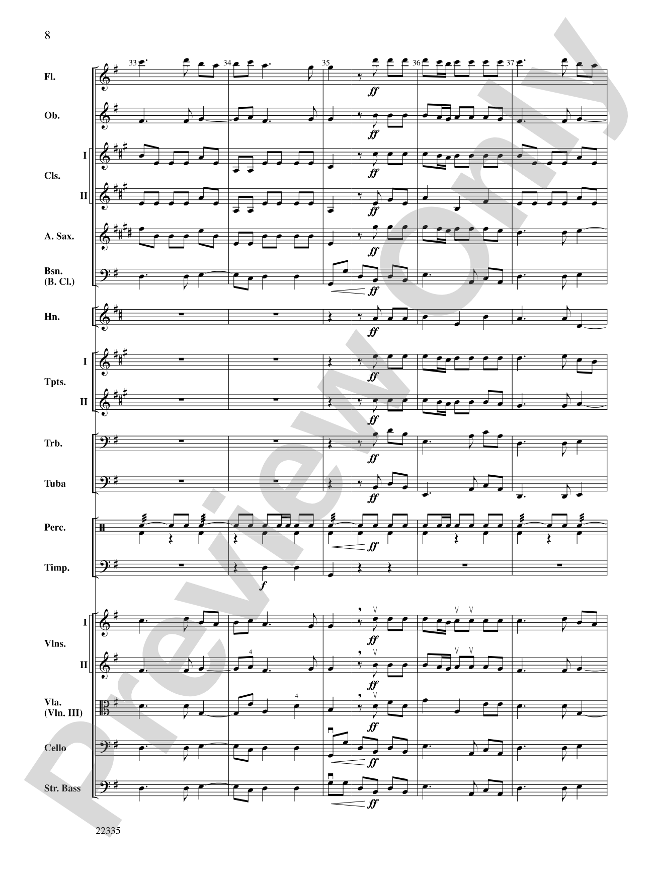 Hornpipe (from Water Music): Full Orchestra Conductor Score & Parts