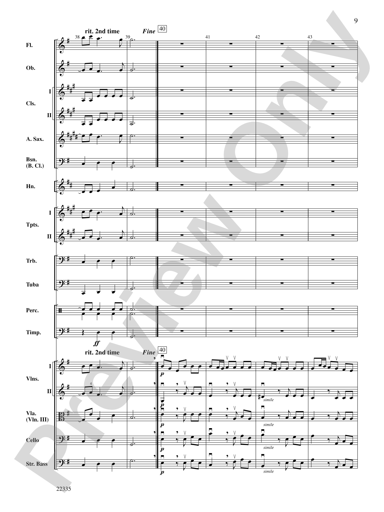 Hornpipe (from Water Music): Full Orchestra Conductor Score & Parts
