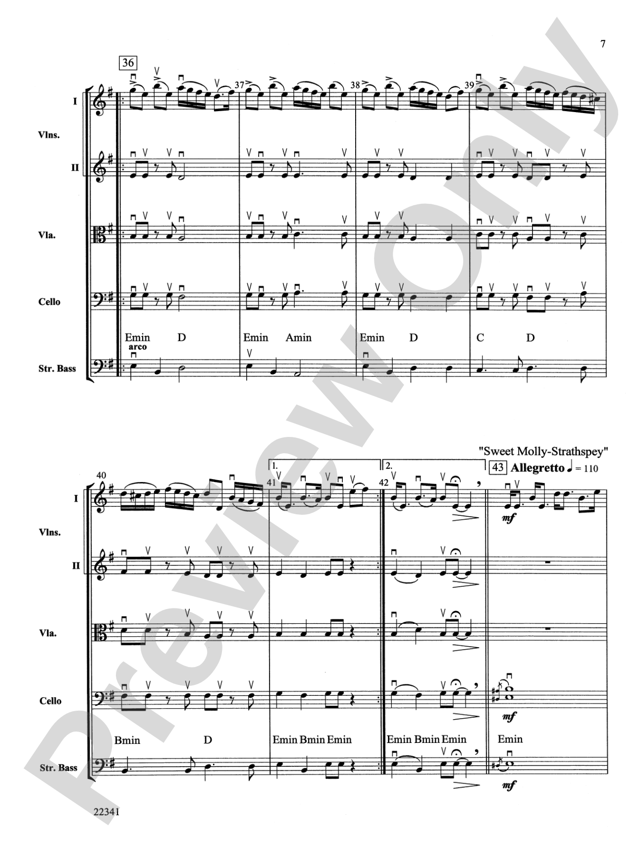 Scottish Mist: String Orchestra Conductor Score & Parts