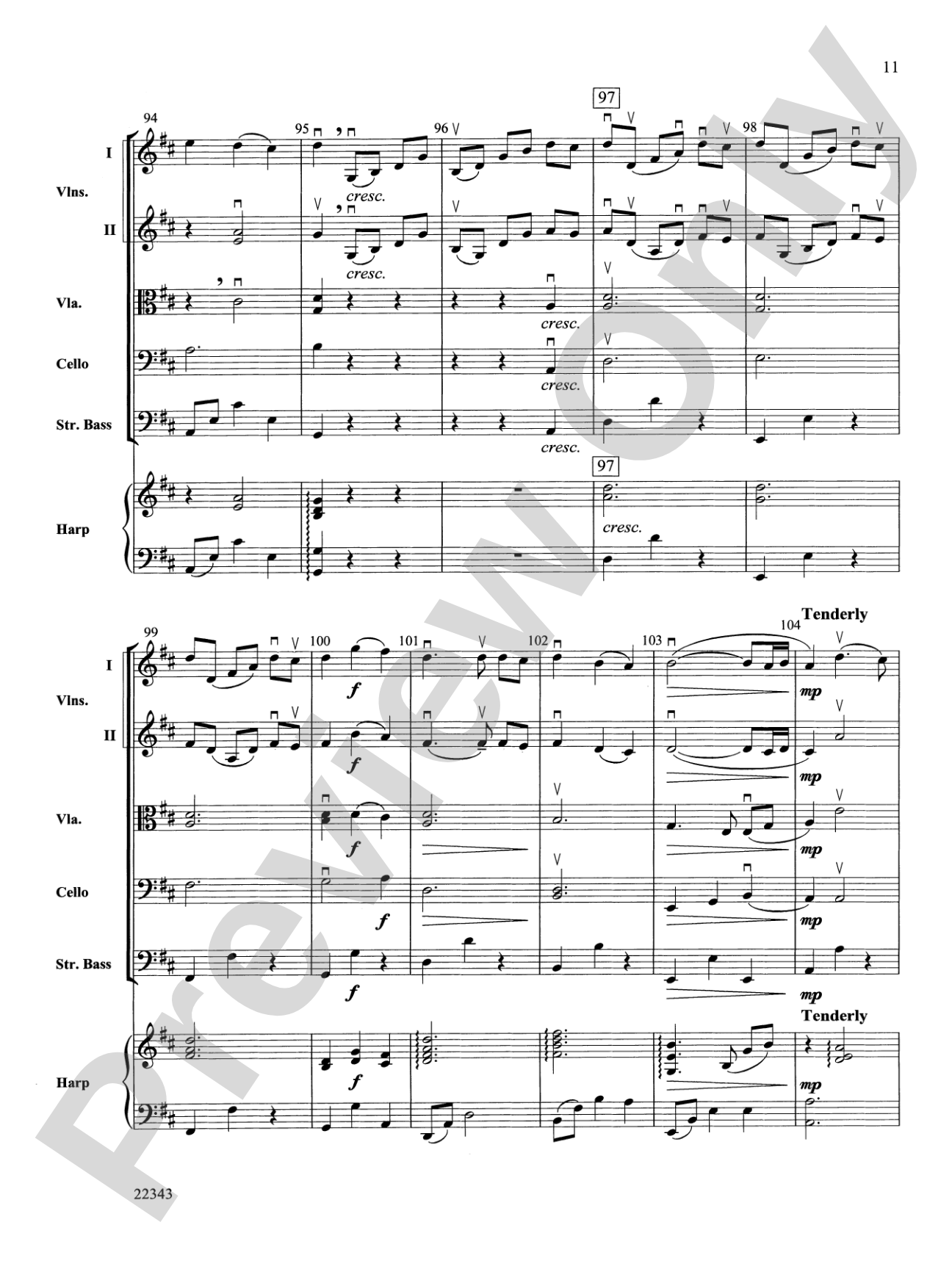 The Lover's Waltz: String Orchestra Conductor Score & Parts