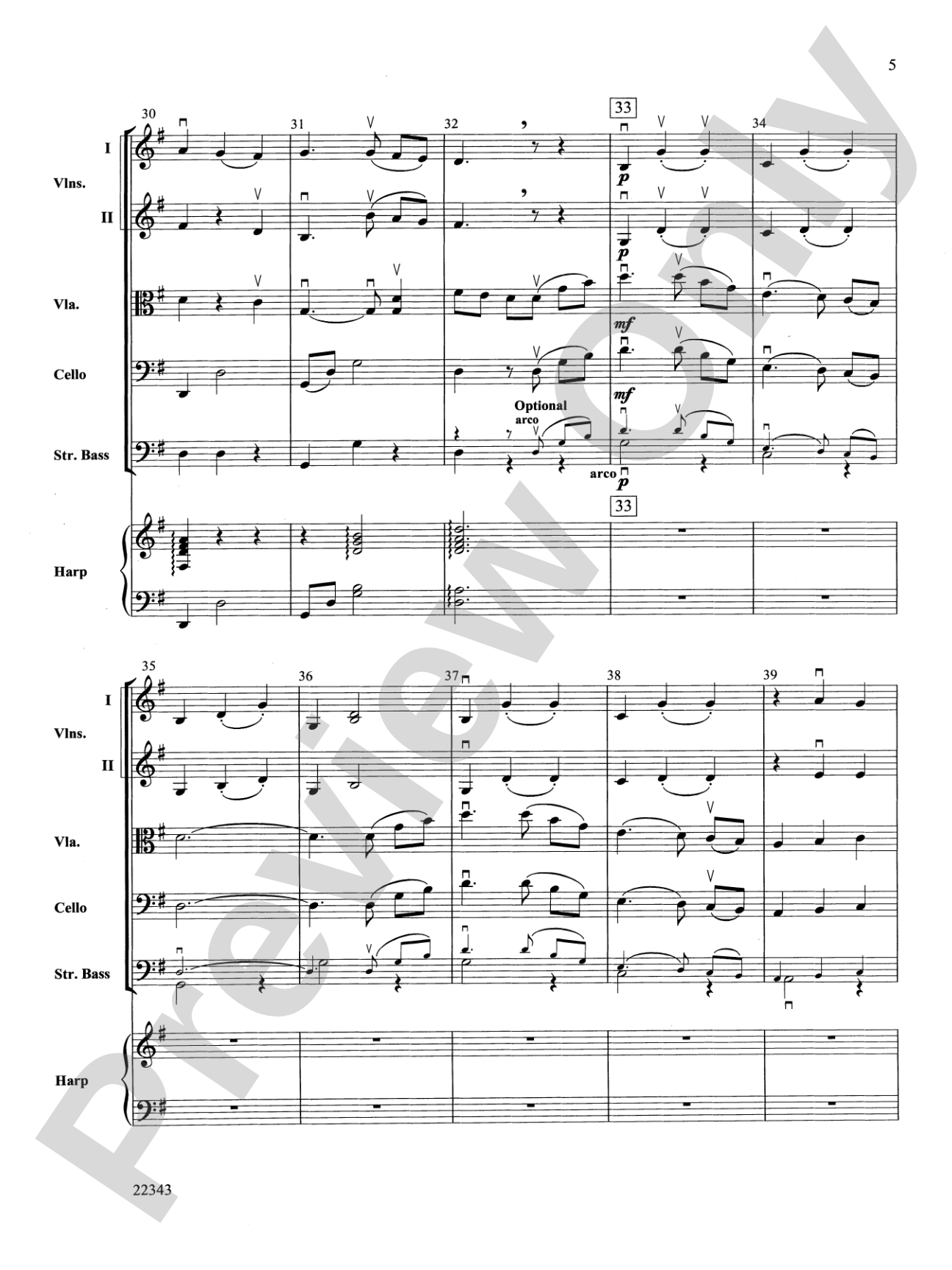 The Lover's Waltz: String Orchestra Conductor Score & Parts