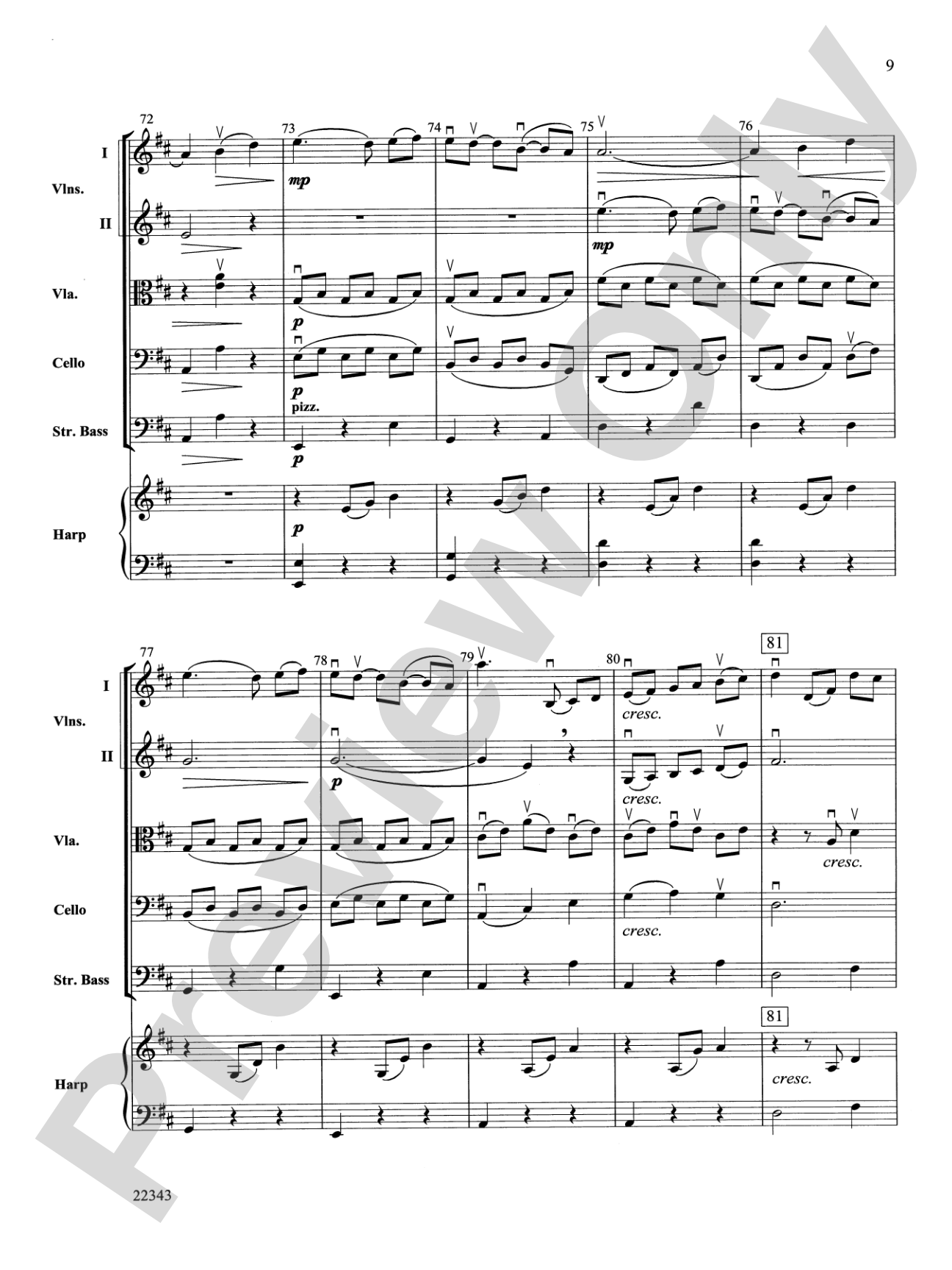 The Lover's Waltz: String Orchestra Conductor Score & Parts