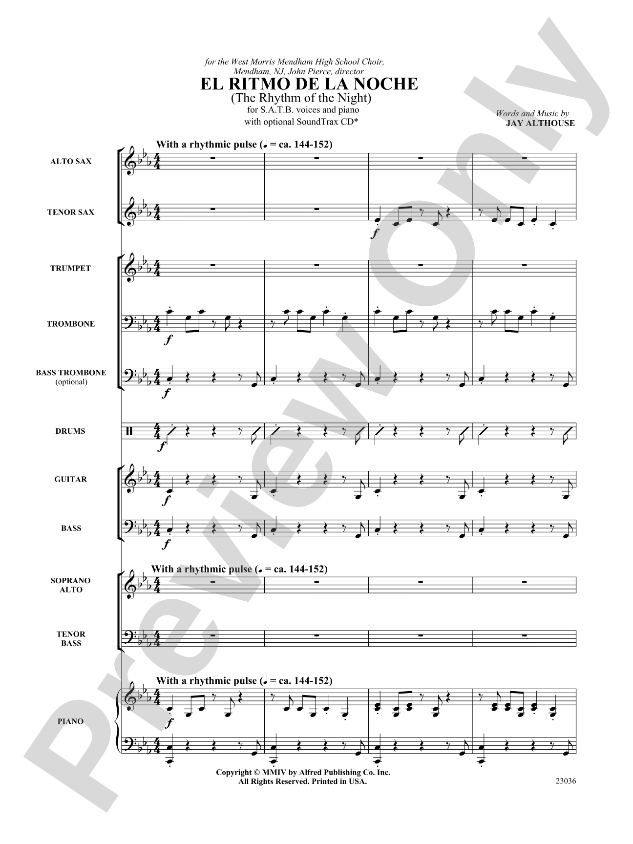 El Ritmo de la Noche (The Rhythm of the Night): Choral SoundPax