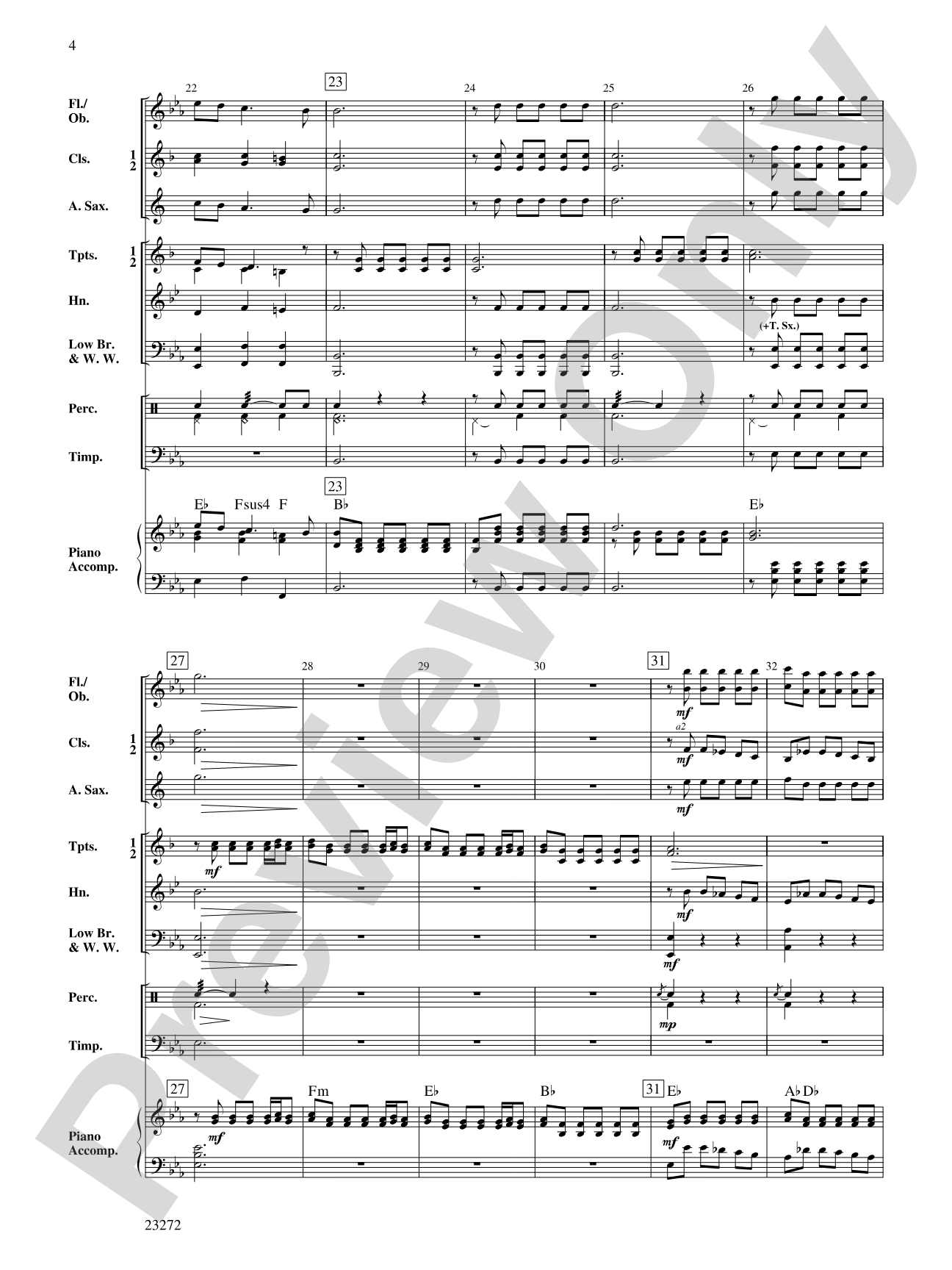 Allegro from Water Music: Concert Band Conductor Score & Parts
