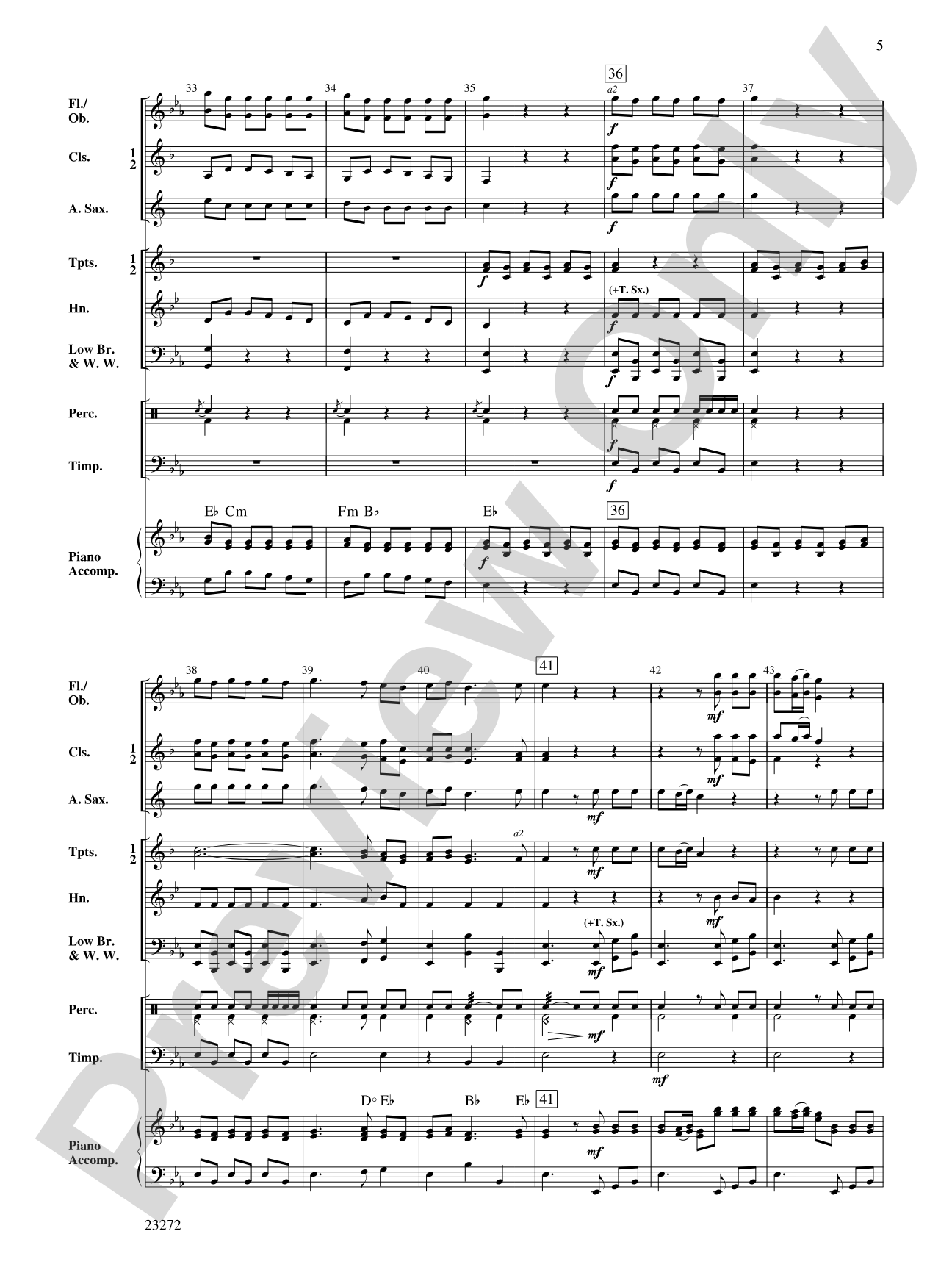 Allegro from Water Music: Concert Band Conductor Score & Parts