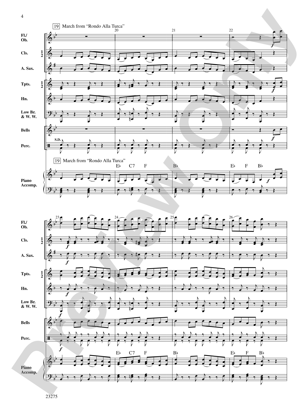 A Mozart Mix: Concert Band Conductor Score & Parts