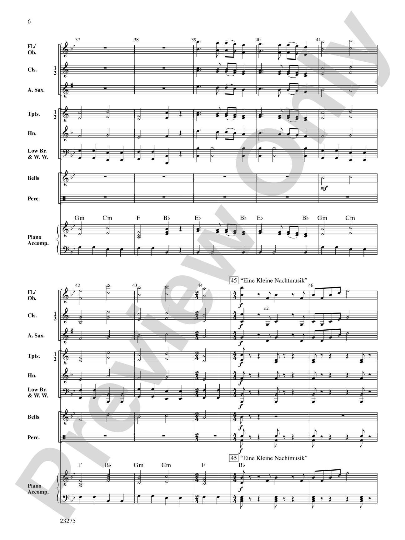A Mozart Mix: Concert Band Conductor Score & Parts