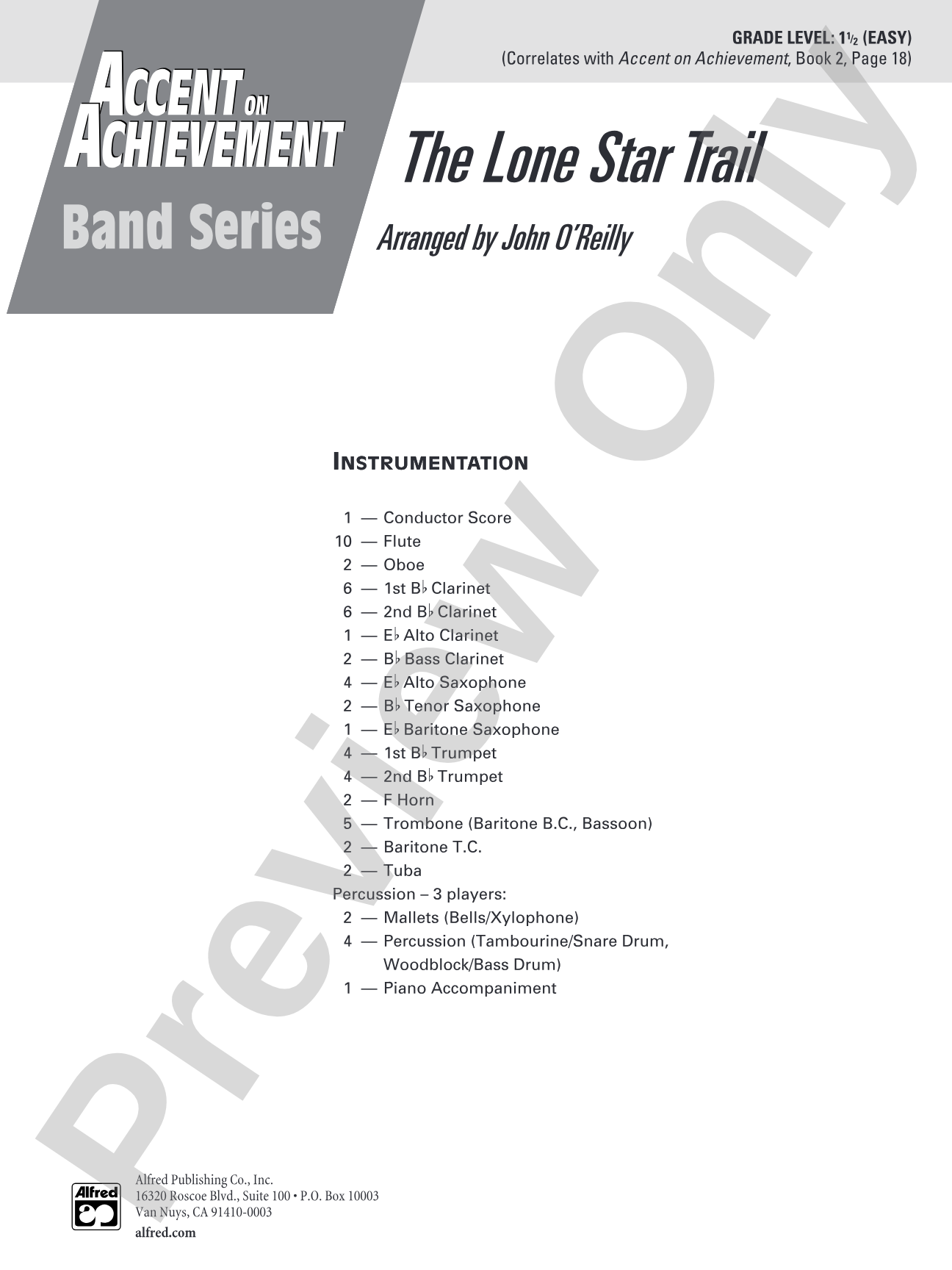 The Lone Star Trail: Concert Band Conductor Score & Parts