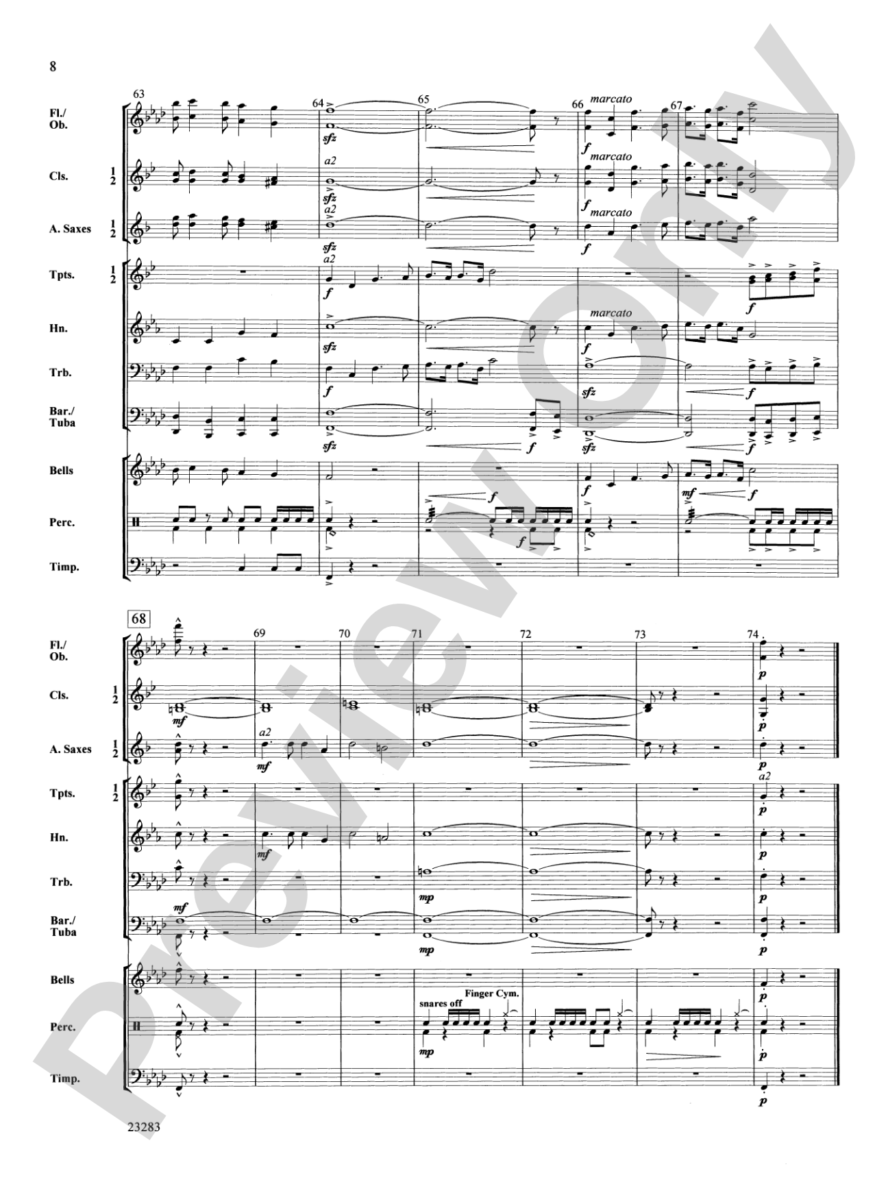 Three Kings' March: Concert Band Conductor Score & Parts