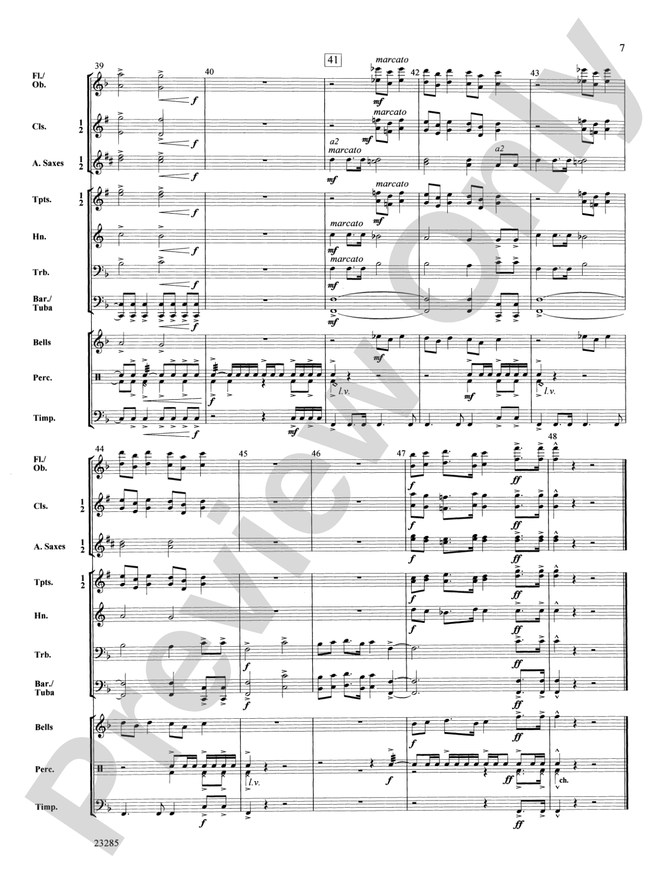 Valiant Fanfare: Concert Band Conductor Score & Parts