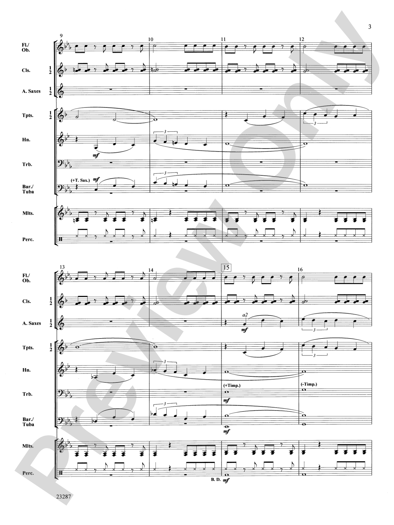 On Wings of Eagles: Concert Band Conductor Score & Parts